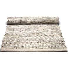 Rug Solid Leather Beige 75x300cm