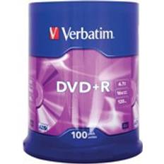 Verbatim Optisk lagring Verbatim DVD+R 4.7GB 16x Spindle 100-Pack
