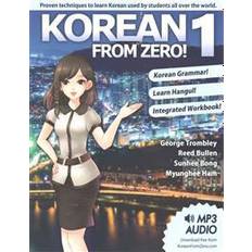 Beste Lydbøker Korean From Zero! 1: Proven Methods to Learn Korean with included Workbook, MP3 Audio, and Online Support (Lydbok, MP3, 2014)
