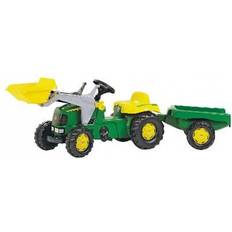 Rolly Toys Sparkebiler Rolly Toys John Deere Pedal Tractor with Working Front Loader & Detachable Trailer