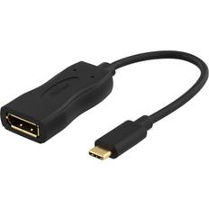 DisplayPort - USB C Kabler Deltaco USB C - DisplayPort Adapter F-M
