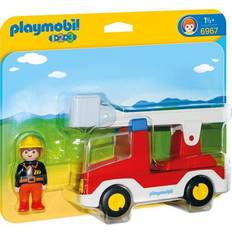 Brannmenn Lekesett Playmobil 1.2.3 Ladder Unit Fire Truck 6967