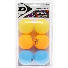 Oransje Bordtennisballer Dunlop Nitro Glow 6-pack
