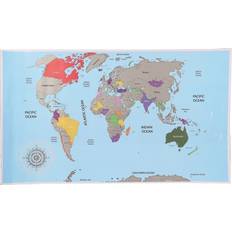 Blå Postere Scratch World Map Poster 88x52cm