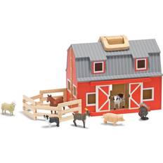 Animals Toys Melissa & Doug Wooden Fold & Go Barn