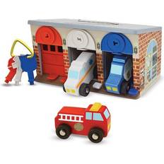 Toy Garage Melissa & Doug Lock & Roll Rescue Truck Garage