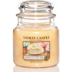 Glas Einrichtungsdetails Yankee Candle Vanilla Cupcake Medium Duftkerzen 411g