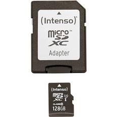 128 GB Minnekort på salg Intenso Premium MicroSDXC Class 10 UHS-l U1 45MB/s 128GB +Adapter