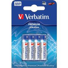 AAA (LR03) - Batterier - Engangsbatterier Batterier & Ladere Verbatim Premium AAA Alkaline 4-pack