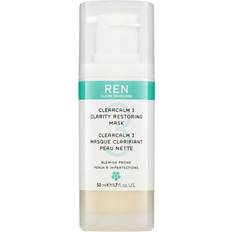 Reiseverpackungen Gesichtsmasken REN Clean Skincare Clearcalm 3 Clarity Restoring Mask 50ml
