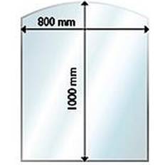 Bodenschutzplatten Aduro Glass Floor Hearth Curved 6mm 100X80cm