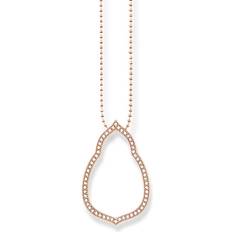 Thomas Sabo Oriental Drop Necklace - Rose Gold/White
