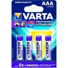 AAA (LR03) - Batterier - Engangsbatterier Batterier & Ladere Varta AAA Professional Lithium 4-pack