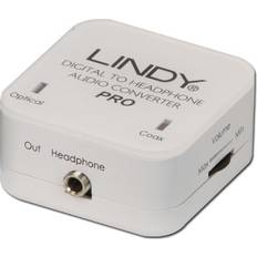 Hvite AD/DA-omformere Lindy SPDIF DAC Pro with Headphone Amp