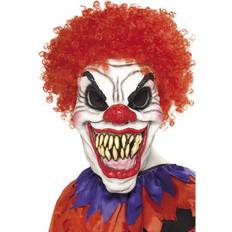 Smiffys Scary Clown Mask Foam Latex With Hair