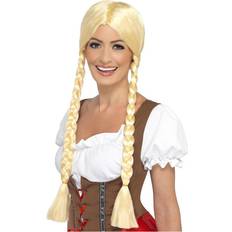Smiffys Bavarian Beauty Wig Blonde Plaited