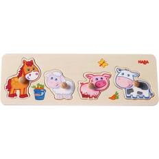 Steckpuzzles Haba Clutching Puzzle Baby Farm Animals 4 Pieces
