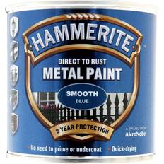 Hammerite Paint Hammerite Direct to Rust Smooth Effect Metal Paint Blue 0.25L
