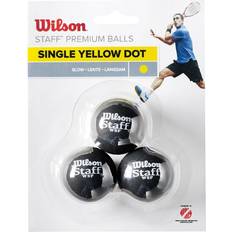 Squash Balls Wilson Single Yellow Dot 3-pack