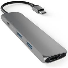 Usb 3.0 til hdmi adapter Capture- & TV-kort Satechi Slim Aluminium USB-C Multi-Port