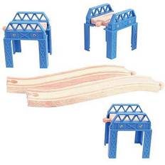 Train Track Extensions Bigjigs Construction Support Set