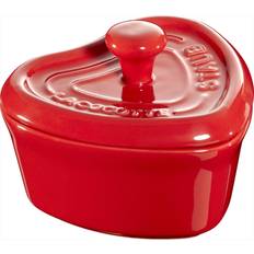 Emaille Minitöpfe Staub Cocotte Heart med lock 0.2 L 9 cm