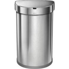 Cleaning Equipment & Cleaning Agents Simplehuman Semi Round Brushed Steel Sensor Bin 11.88gal