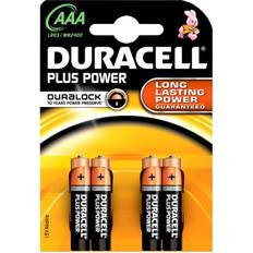 Duracell AAA (LR03) Batterier & Ladere Duracell AAA Plus Power 4-pack