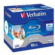 Optisk lagring Verbatim BD-R DL 50GB 6x Jewelcase 10-Pack