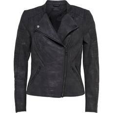 Damen - Viskose Oberbekleidung Only Leather Look Jacket - Black