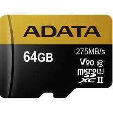 Adata Premier ONE MicroSDXC Class 10 UHS-II U3 V90 275/155MB/s 64GB +SD adapter
