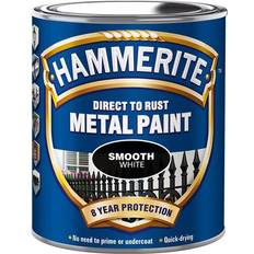 Hammerite Interiørmaling Hammerite Direct to Rust Smooth Effect Metallmaling Hvit 0.75L