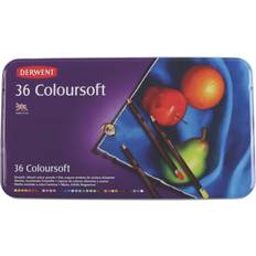 Hobbymateriale på salg Derwent Coloursoft Pencils Tin of 36