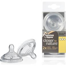 Tommee Tippee Closer to Nature Vari-Flow Teats 0m+ 2-pack