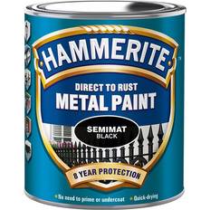 Hammerite Interiørmaling Hammerite Direct to Rust Metallmaling Black 0.75L