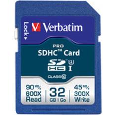 32 GB Memory Cards Verbatim Pro SDHC UHS-I U3 V30 32GB (600x)