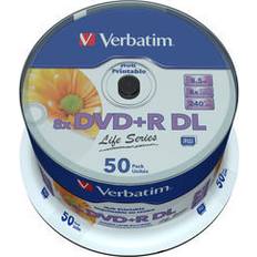 Optisk lagring Verbatim DVD+R 8.5GB 8x Spindle 50-Pack Inkjet
