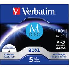 Verbatim Optisk lagring Verbatim M-Disc 4x BD-R XL 100GB 5-pack Jewelcase