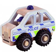 Magni Lekebiler Magni Wooden Police Car with Rubber Wheels 2722