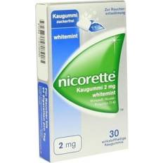 Nikotin-Kaugummis Rezeptfreie Arzneimittel Nicorette Whitemint 2mg 30 Stk. Kaugummi