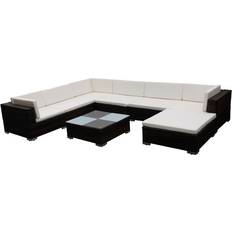 Footstool Outdoor Lounge Sets vidaXL 41260 Outdoor Lounge Set, 1 Table incl. 6 Sofas