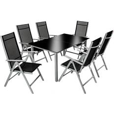 Essgruppen tectake Garden Table and chairs furniture set 6+1
