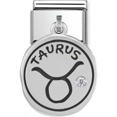 Nomination Composable Classic Link Taurus Charm - Silver/Black/Transparent