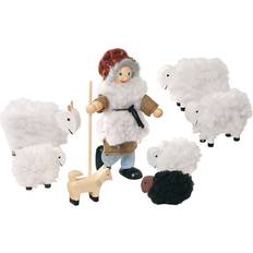Goki Flexible Puppets Shepherd with Sheep SO201