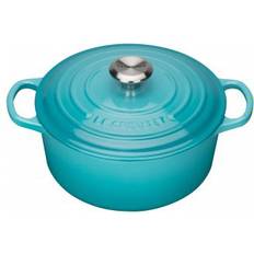 Cookware Le Creuset Teal Signature Cast Iron Round with lid 6.7 L 28 cm