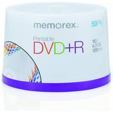 Memorex DVD+R 4.7GB 16x Spindle 50-Pack Inkjet