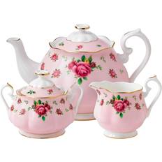 Royal Albert Kitchen Accessories Royal Albert New Country Roses Pink Tea Set Serving 3pcs