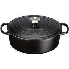 Le Creuset Satin Black Signature Cast Iron Oval with lid 4.7 L 29 cm