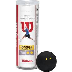 Doppelter gelber Punkt Squash-Bälle Wilson Staff Squash Double Yellow Dot 3-pack