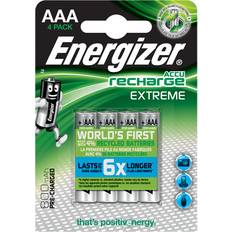 Energizer Batterier - Oppladbare standardbatterier Batterier & Ladere Energizer AAA Accu Recharge Extreme 4-pack